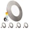 Luxrite 3-4 Inch LED Flush Mount & Recessed Light 5CCT 650LM Dimmable J-Box or 4 Recessed Can Nickel, 4PK LR24980 LR24984-4PK - alternate 1